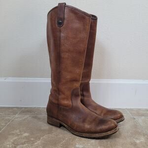 Frye Brown Heeled Melissa Boots
